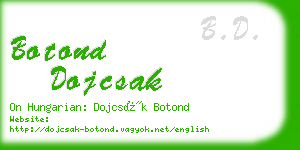 botond dojcsak business card